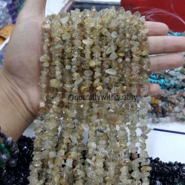 GROSIR KRIKIL BATU PECAH KECIL 70CM+ KERIKIL BAHAN CRAFT 4. Citrine Kuning