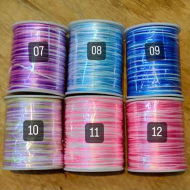 Tali Satin RAINBOW 1MM ombre gradasi 1 roll 100 meter 08