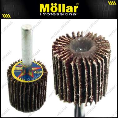MOLLAR Amplas Flap Wheel 25x25x6 mm Grit 45 Mata Bor Gerinda Tuner Die Grinder