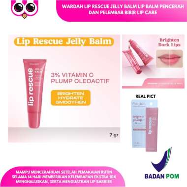 WARDAH LIP RESCUE JELLY BALM LIP BALM PENCERAH DAN PELEMBAB BIBIR LIP CARE