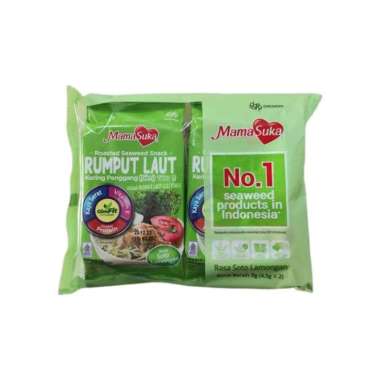 [AVIDEN STORE] MAMASUKA Snack Rumput Laut Kering Panggang Roasted Bon Nori Seaweed (1 Pack = 2 Pcs) 