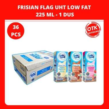 Promo Harga Frisian Flag Susu UHT Purefarm Low Fat French Vanilla 225 ml - Blibli