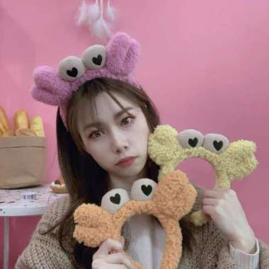 BD006 Bando KEPITING BANDO LUCU motif lucu Bandana wanita fashion korea model Crab AC-KUNING