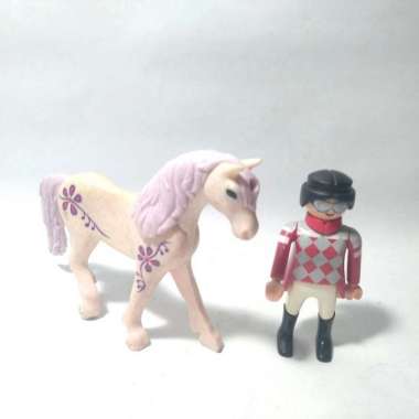 Playmobil Geobra Horse Riding Girl Joki Jockey Kuda Equestrian Toys
