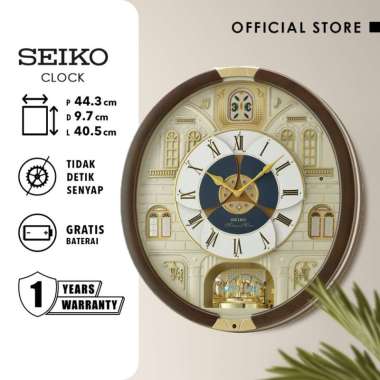 Jam Dinding Seiko Melody in Motion Brown QXM371B 18 Melody