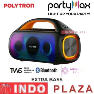 Polytron Partymax Speaker Bluetooth Portable Wireless PPS 4PH12 - Woofer 4 Inci, Bass Boost