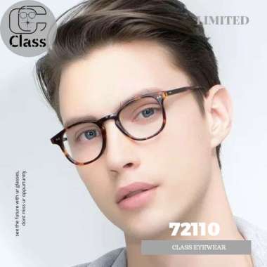 Class Eyewear Kacamata Motif Leopard 72110 Lensa Minus Silinder dan Plus Include Lensa Blueray