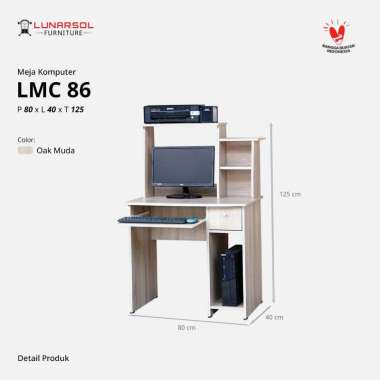 Meja Komputer LUNARSOL LMC HUGA dengan keyboard LMC 86