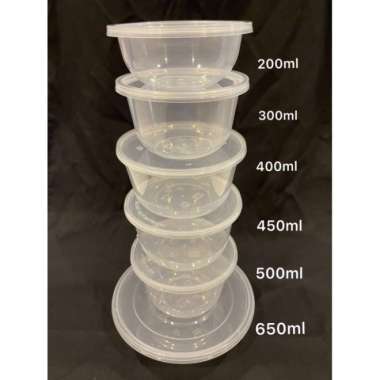 TEMPAT MAKANAN THINWALL isi 10 pcs UKURAN 2000ML / 1500ML / 1000ML / 750ML / 650ML / 500ML / 450ML /