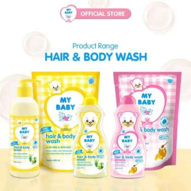 My Baby Hair & Body Wash Sabun Bayi My Baby Sabun My Baby Cair [400 ml] Pink/ Sweet Floral