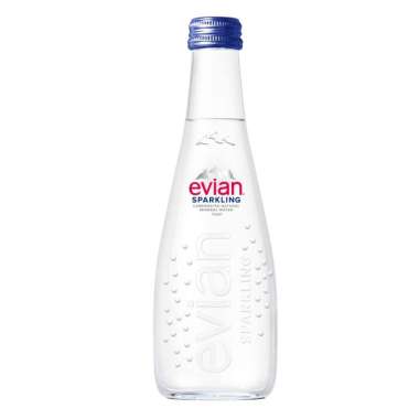 EVIAN MINERAL WATER SPARKLING 330ML BOTTLE