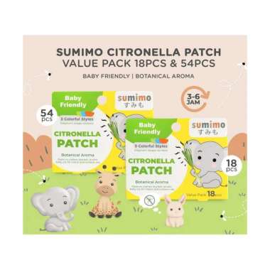 Sumimo CITRONELLA PATCH isi 18pcs / stiker anti nyamuk bayi