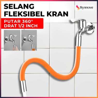Selang Fleksibel Putar 360° Selang Air ½ inch Sambungan Kran Air Wastafel Sambungan Selang Stainless