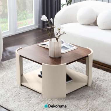 Dekoruma MOYI Meja Tamu / Coffee Table - Grey / Walnut