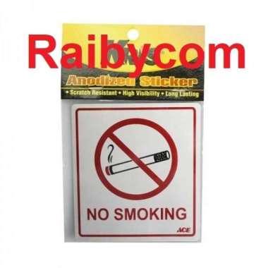 Stiker Dilarang Merokok KRIS No Smoking Sticker Anodized 9x10cm