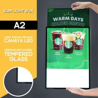 Frame LED Portable slim light box A2 | Frame Lampu Menu Promosi