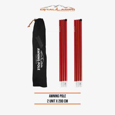 Dhaulagiri Awning Pole 200 cm Tiang Tenda Red