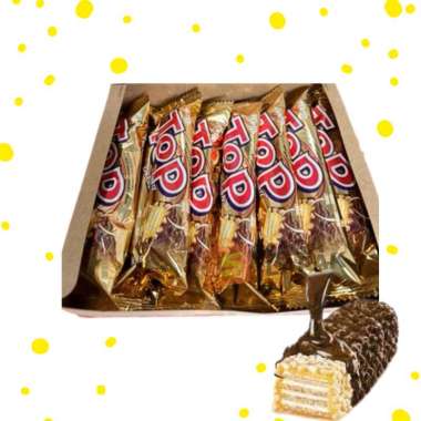 Top Delfi JUMBO 1 BOX 23gr Wafer Coklat Creamy Caramel Thick Chocolate