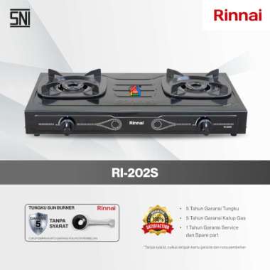 Kompor Rinnai 2 Tungku RI 202 S / Rinnai Kompor Gas RI202S