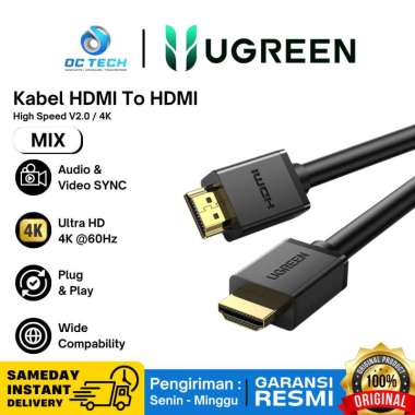 KABEL HDMI UGREEN 2.0 Support up to 4K 60Hz 1M 2M 3M 5M 10M 1 METER 2 METER 3 METER Ugreen HD104 2M 