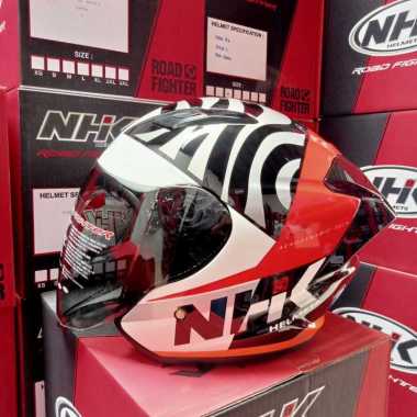 HELM NHK R1 ELITE AERODYNAMIC BLACK RED SINGLE VISOR XL
