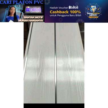 Plafon pvc 4 meter | plafon pvc perlembar 6 M X 20 CM ( 1 L ) 3