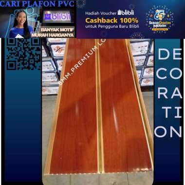 Plafon pvc 4 meter | plafon pvc perlembar 6 M X 20 CM ( 1 L ) 1