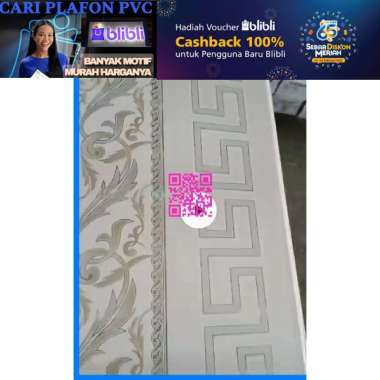 Plafon pvc 4 meter | plafon pvc perlembar 6 M X 20 CM ( 1 L ) 9