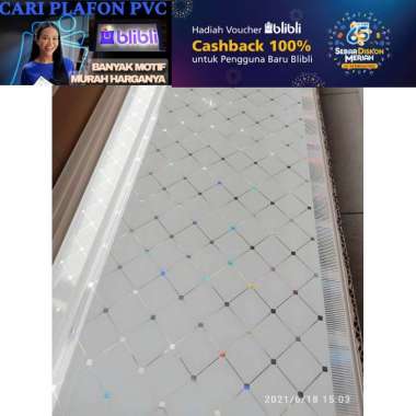 Plafon pvc 4 meter | plafon pvc perlembar 6 M X 20 CM ( 1 L ) 10