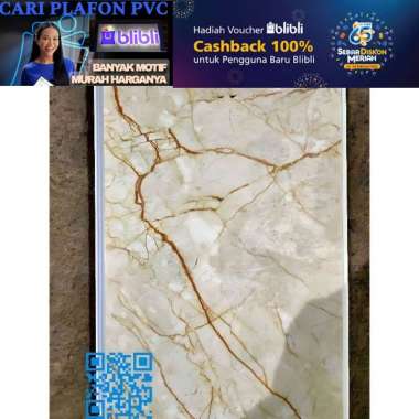 Plafon pvc 4 meter | plafon pvc perlembar 6 M X 20 CM ( 1 L ) 15