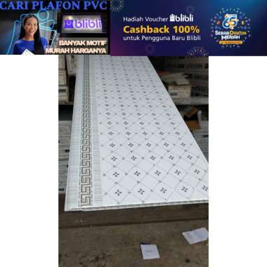 Plafon pvc 4 meter | plafon pvc perlembar 6 M X 20 CM ( 1 L ) 18