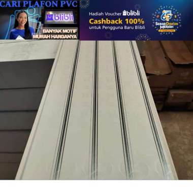 Plafon pvc 4 meter | plafon pvc perlembar 6 M X 20 CM ( 1 L ) 19