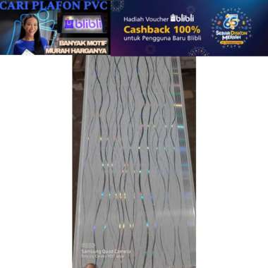 Plafon pvc 4 meter | plafon pvc perlembar 6 M X 20 CM ( 1 L ) 24