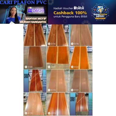 list plafon pvc ( Dof laminate ) PLAFON PVC 4 MX20CM