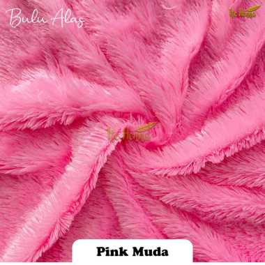 Bulu Alas Untuk Foto Background Taplak Meja Kain Rasfur Kain Bulu Pink Muda