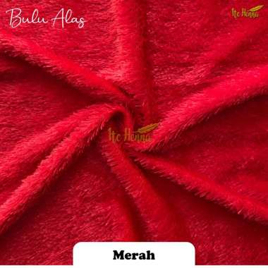 Bulu Alas Untuk Foto Background Taplak Meja Kain Rasfur Kain Bulu Merah