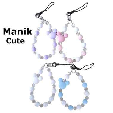 Gantungan gelang manik manik aesthetic korea cute Tali HP Manik Cute