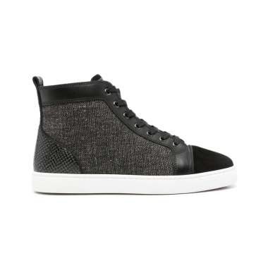 [12.12 Dealcember] Christian Louboutin Louis Spikes High Top Sneakers Black 42 Black