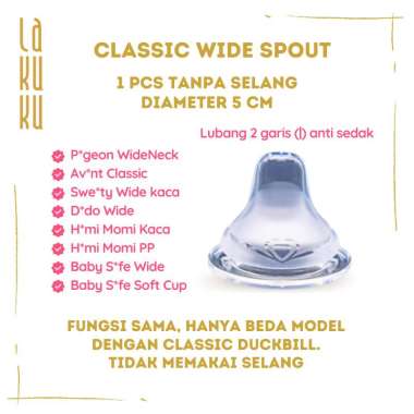 Tambahan Sedotan Straw Cup pengganti dot Botol Susu Baby Wide Classic Natural Training Cup untuk ber