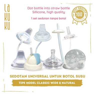 Tambahan Sedotan Straw Cup pengganti dot Botol Susu Baby Wide Classic Natural Training Cup untuk ber