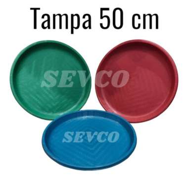 Tampa / Tampi / Talam / Nampan bulat plastik motif anyaman Besar (B) 2158 NIKURA