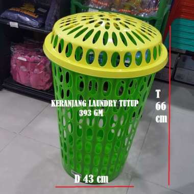 KERANJANG LAUNDRY/ KERANJANG PAKAIAN TUTUP 393 GM