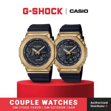 Jam Tangan Couple G-Shock GM-2100G-1A9DR x GM-S2100GB-1ADR Original Analog Digital Stainless Steel G