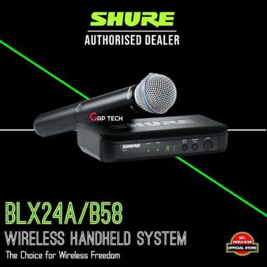 Shure BLX24/B58 / BLX24A/B58 / BLX24 Beta 58 / BLX24A Beta 58 Wireless Vocal System with Beta 58A Or