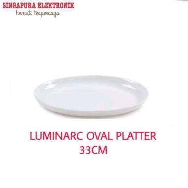 Luminarc Diwali White Oval Platter 33cm/Piring
