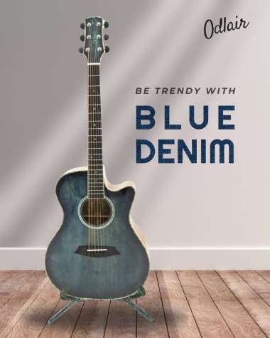 Odlair OM501 Blue Denim Series Acoustic Electric Guitar Cutaway