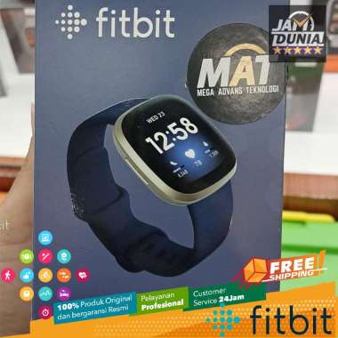 JAM FITBIT ORIGINAL SMARTWATCH PRIA SMARTWATCH WANITA VERSA 3 MIDNIGHT BLUE VERSA3 JAM TANGAN DIGITA