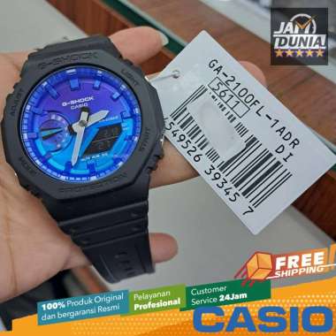 CASIO ORIGINAL -G-SHOCK FLAME INSIDE GA-2100FL-1ADR-GSHOCK GA 2100FL 1A- JAM TANGAN PRIA -RESIN GSHO