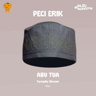 PLEU Peci Erik | Peci Anak Laki Laki Usia 1-3 Tahun M Abu Tua