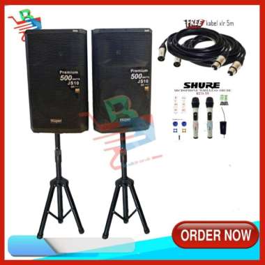 PAKET SOUND SYSTEM SPEAKER AKTIF HUPER JS 10 + MIXER ASHLEY - HUPER JS10 SAJA TANPA MIXER
